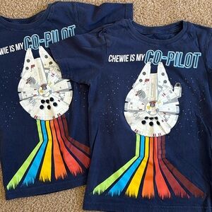 Two Star Wars tees; boys size 8